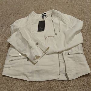 NWT Jones New York White Linen Suit Jacket Size XS